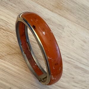 Elegant Orange/Amber Colored Bangle Bracelet